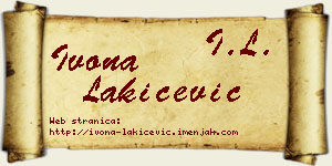 Ivona Lakićević vizit kartica
